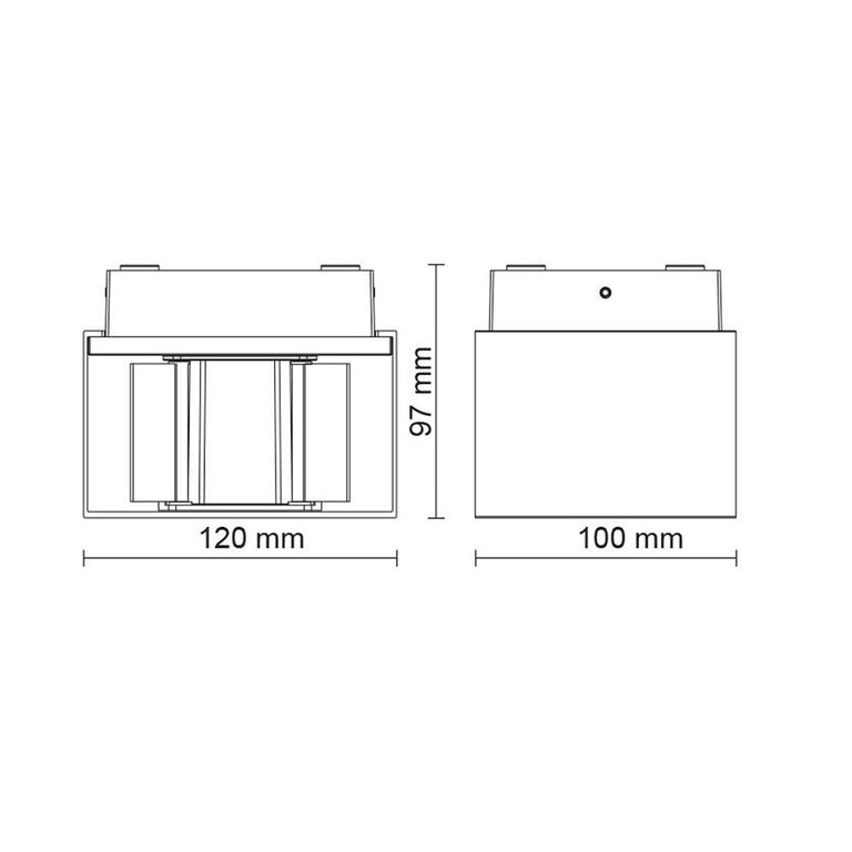 Cube II 10W LED Up/Down Wall Light White / Daylight - S9320NDL/WH