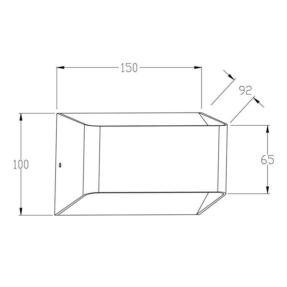 Lounge III 10W LED Up/Down Wall Light Black / Warm White - S9327/150WW/BK