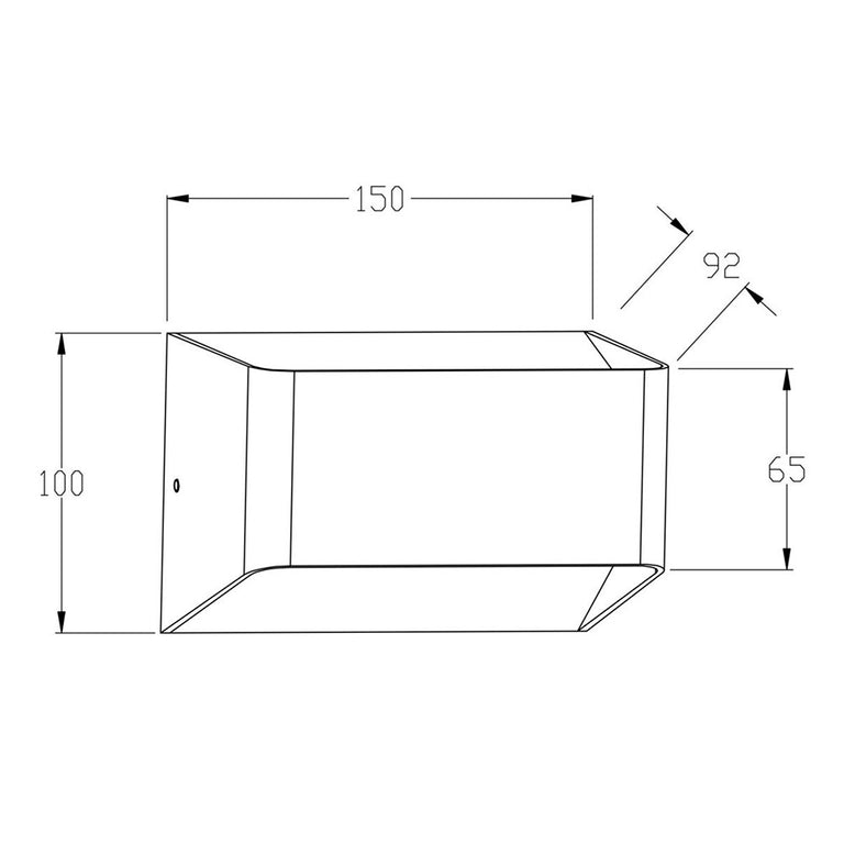 Lounge III 10W LED Up/Down Wall Light Black / Daylight - S9327/150NDL/BK