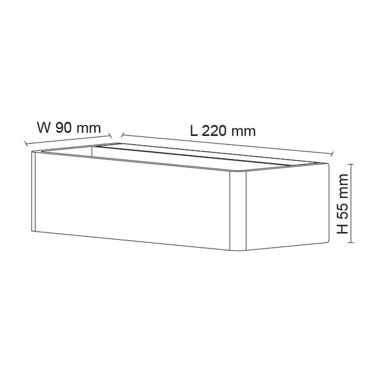 Lounge II 15W LED Up/Down Wall Light White / Tri-Colour - S9328/220TC/WH
