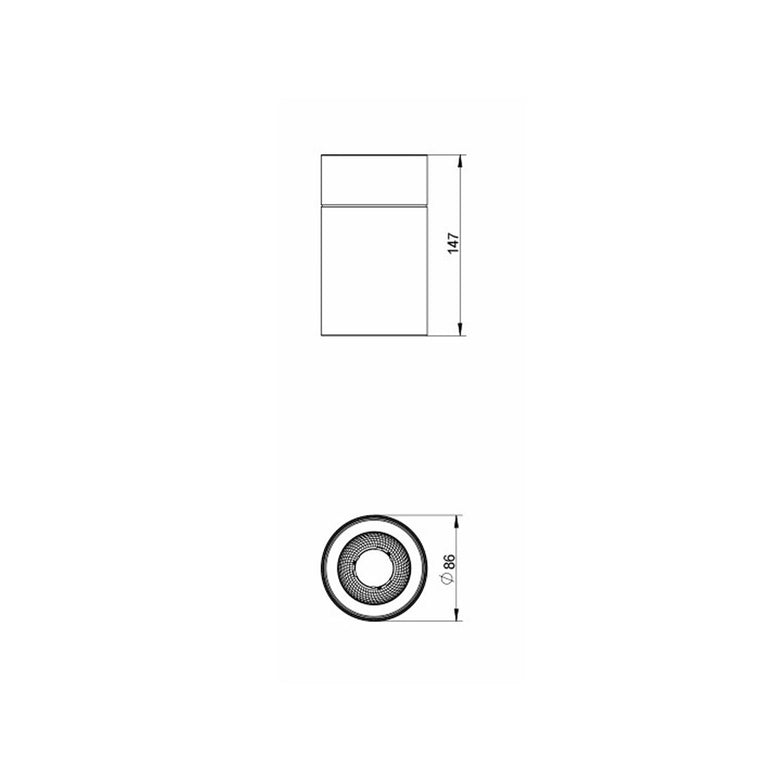 Airlee 15W IP65 Surface Mount Downlight Black / Tri-Colour - S9605/85/15TC/BK