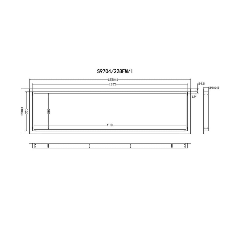Recessed Ceiling Frame Panel Trim Imperial - White Finish - S9704/228/FRAME/I