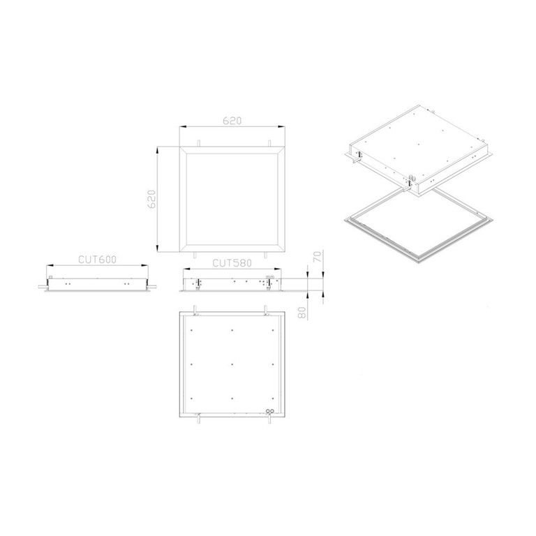 Bismarck II Cleanroom 53W LED Panel White / Cool White - S9794/606CW