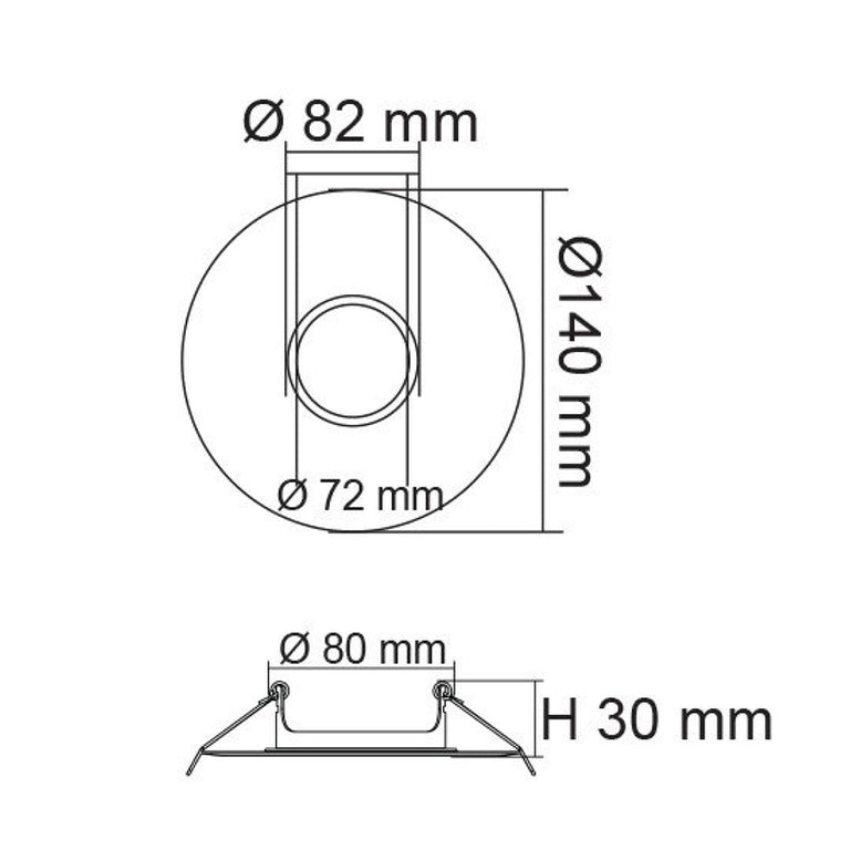 LED Downlight Adaptor Plate White - S9931WH