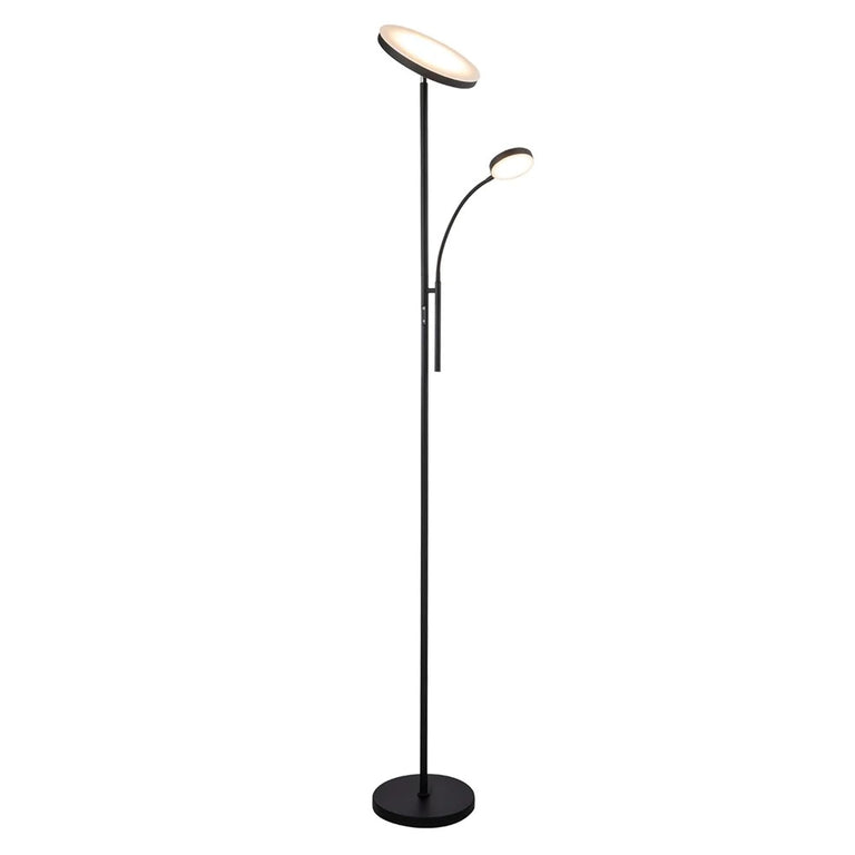 Samson LED Dimmable Mother & Child Floor Lamp Black / Quad - 22830