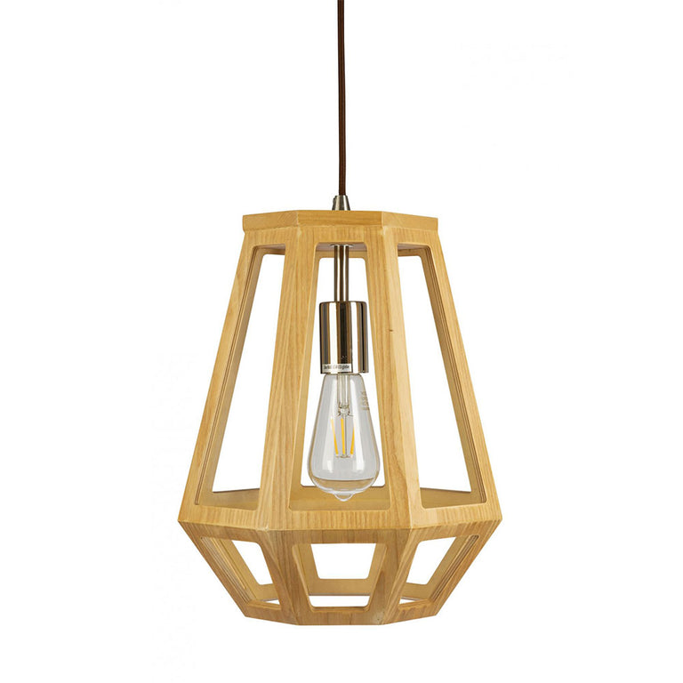 Santon 1 Light Timber Pendant Small - SANTON-30