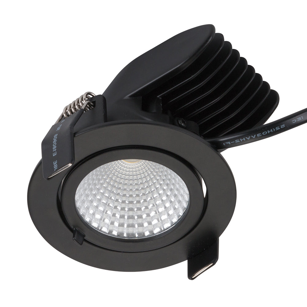 Scoop 13 Watt Dimmable Round LED Downlight Black / Neutral White - 20451