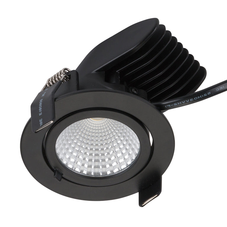 Scoop 13 Watt Dimmable Round LED Downlight Black / Neutral White - 20451