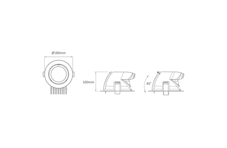 Scoop 25 Watt Dimmable Round LED Downlight White / White - 20575