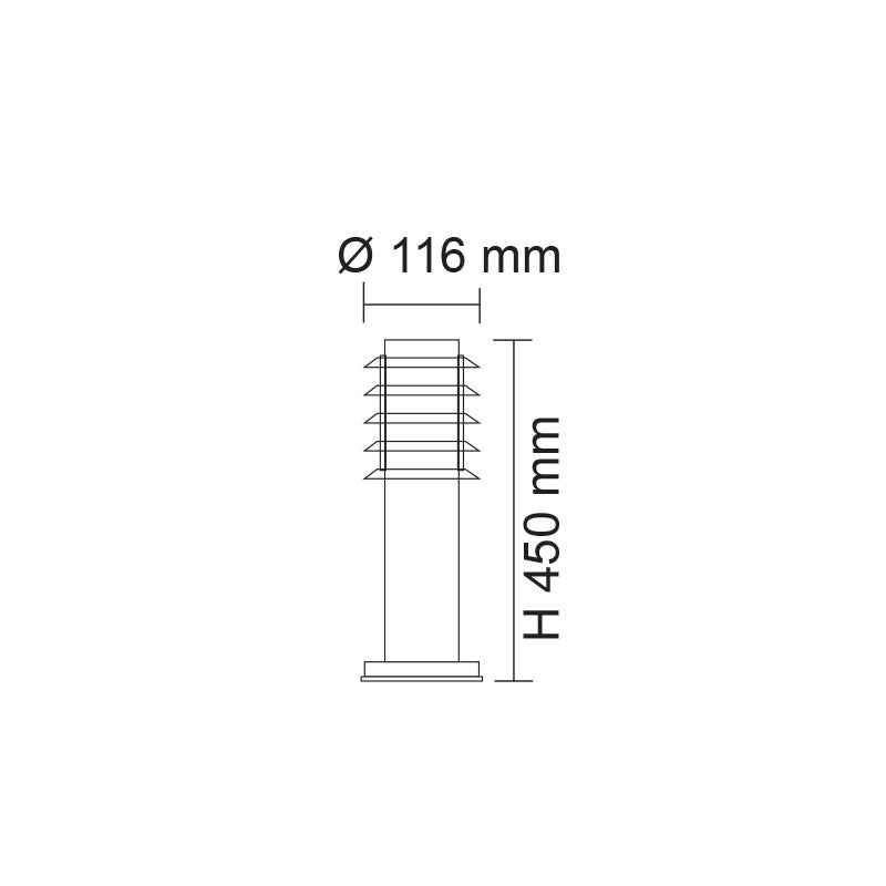 Murray I Exterior Bollard Stainless Steel - SE7017 SLS