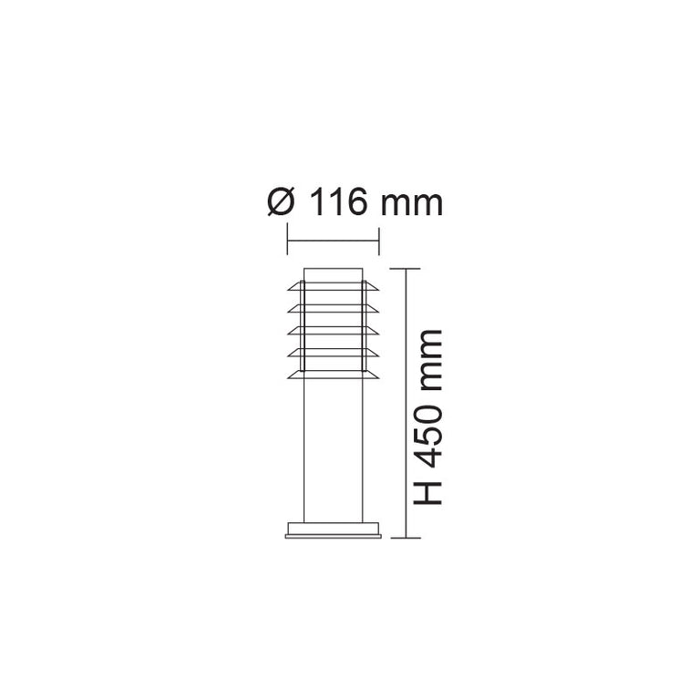 Murray I Exterior Bollard Stainless Steel - SE7017 SLS