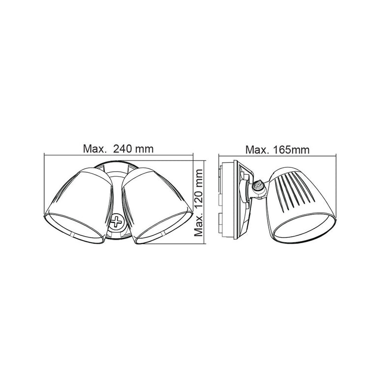 Stargem II 2 x 10W LED Spotlight Black Finish / Natural Daylight - SE7060NDL/BK