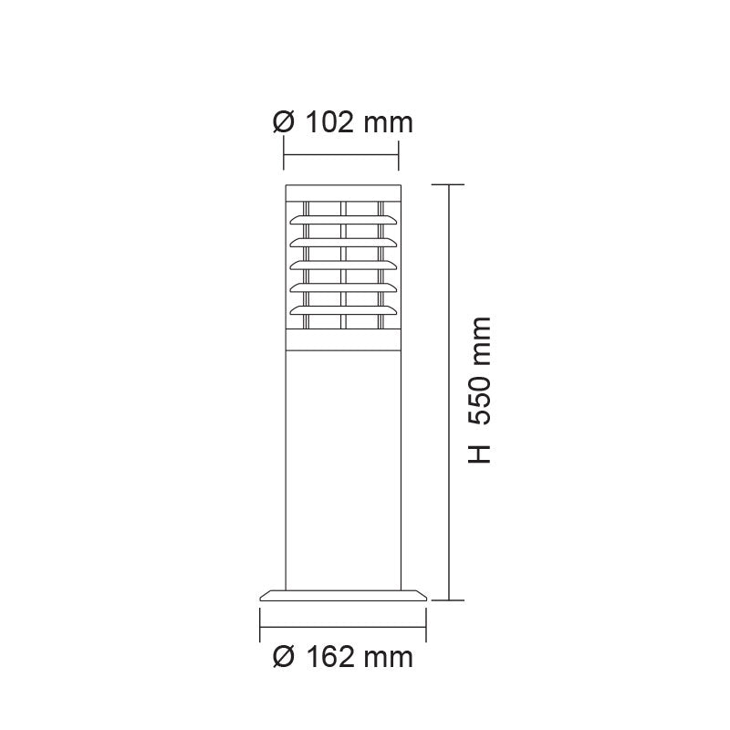 Swan Exterior 550mm Bollard Light Stainless Steel - SE7086/55