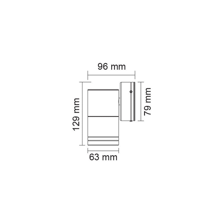 Bondi 4W 240V Fixed LED Wall Pillar Light Silver / Tri-Colour - SE7121TC/SL