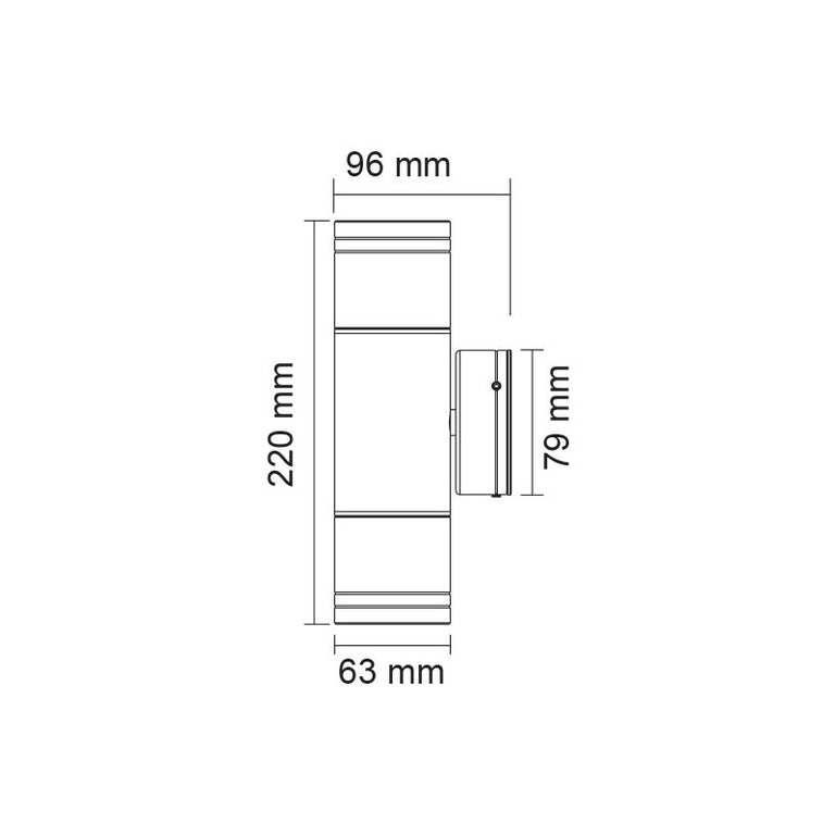 Bondi 8W 240V Up & Down LED Wall Pillar Light Stainless Steel / Tri-Colour - SE7122TC/SLS