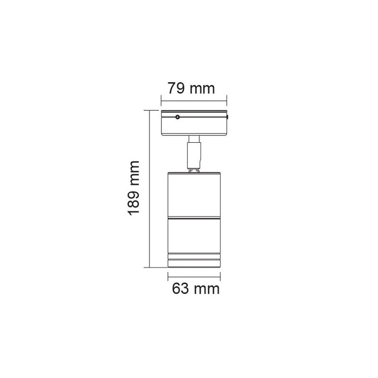 Bondi 4W 240V Adjustable LED Wall Pillar Light Black / Tri-Colour - SE7123TC/BK