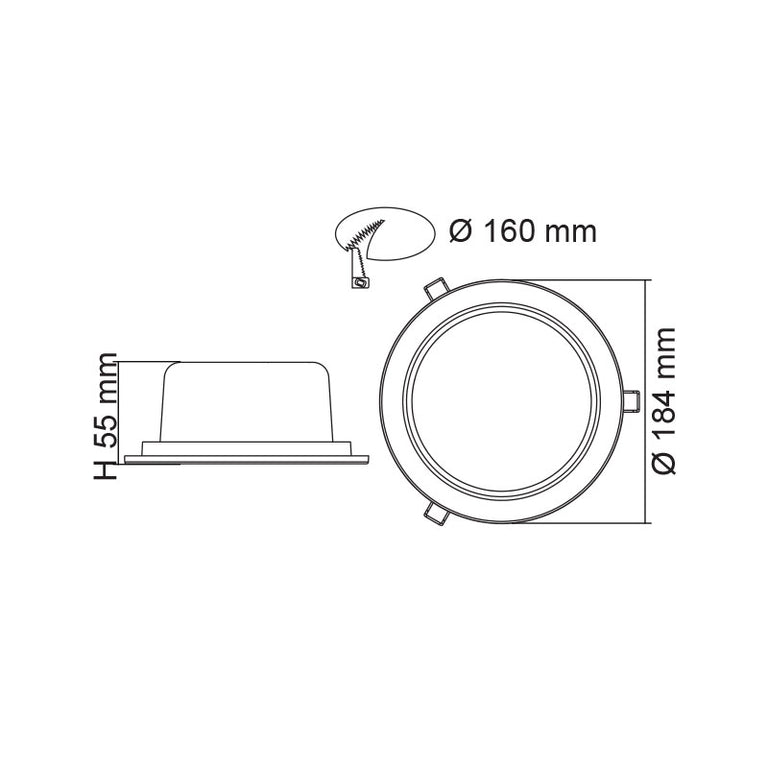 Exmouth 15W/22W LED Silver / Tri- Colour - S9522TC SL