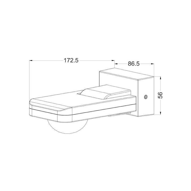 Fixed 3 Wire Infrared Motion Sensor White - SENS009