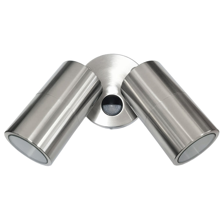 Bondi 2 x 4W LED Double Adjustable Spot Light With Sensor Aluminium / Tri-Colour - SES7124TC/AST
