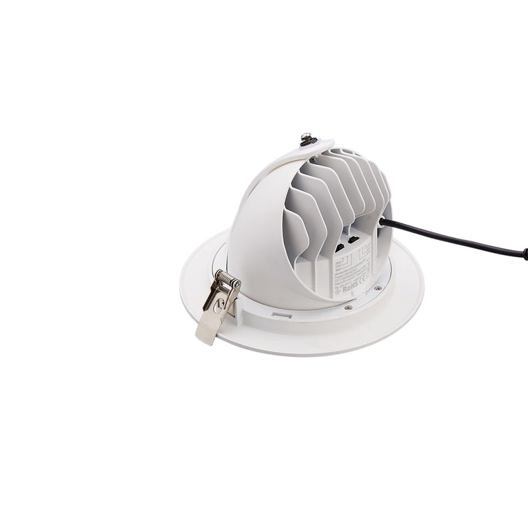 38W Adjustable LED Downlight Black / Tri-Colour - SFR006/BK/TC