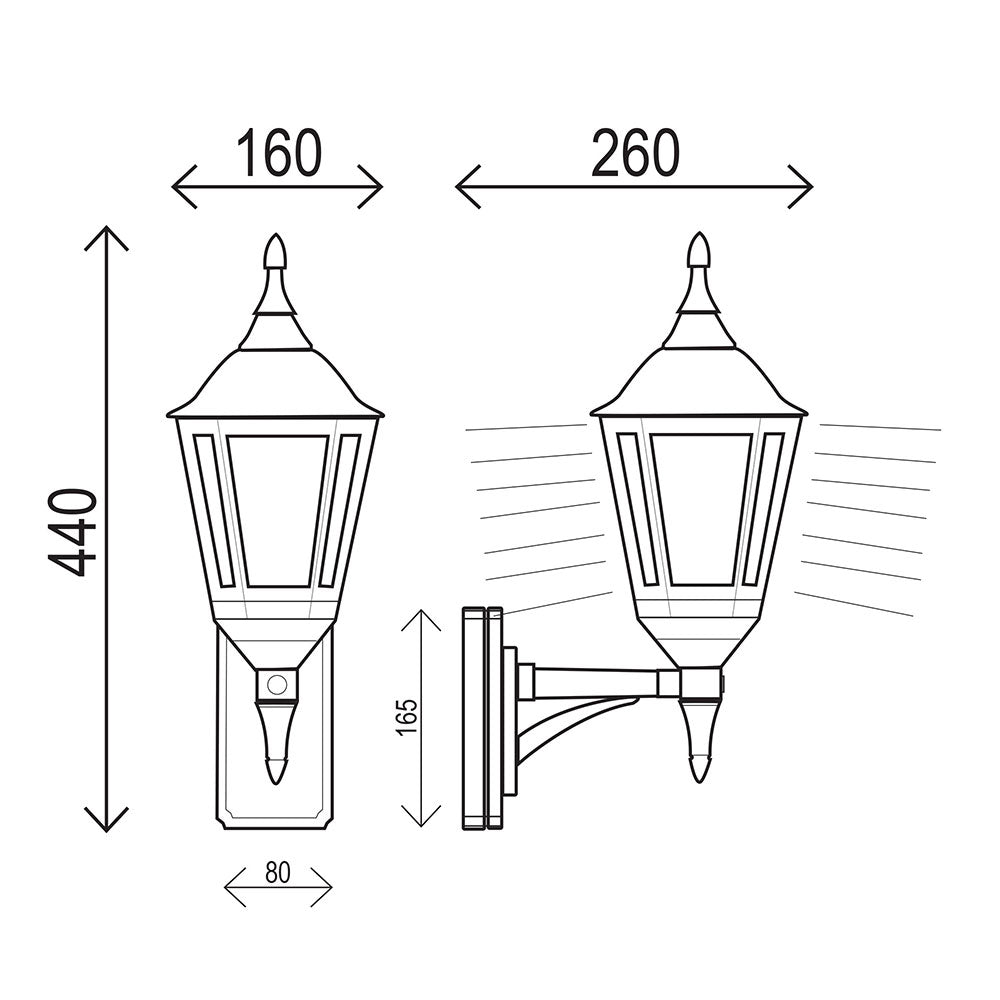 Java Outdoor Coach Wall Light White - SG70410WH