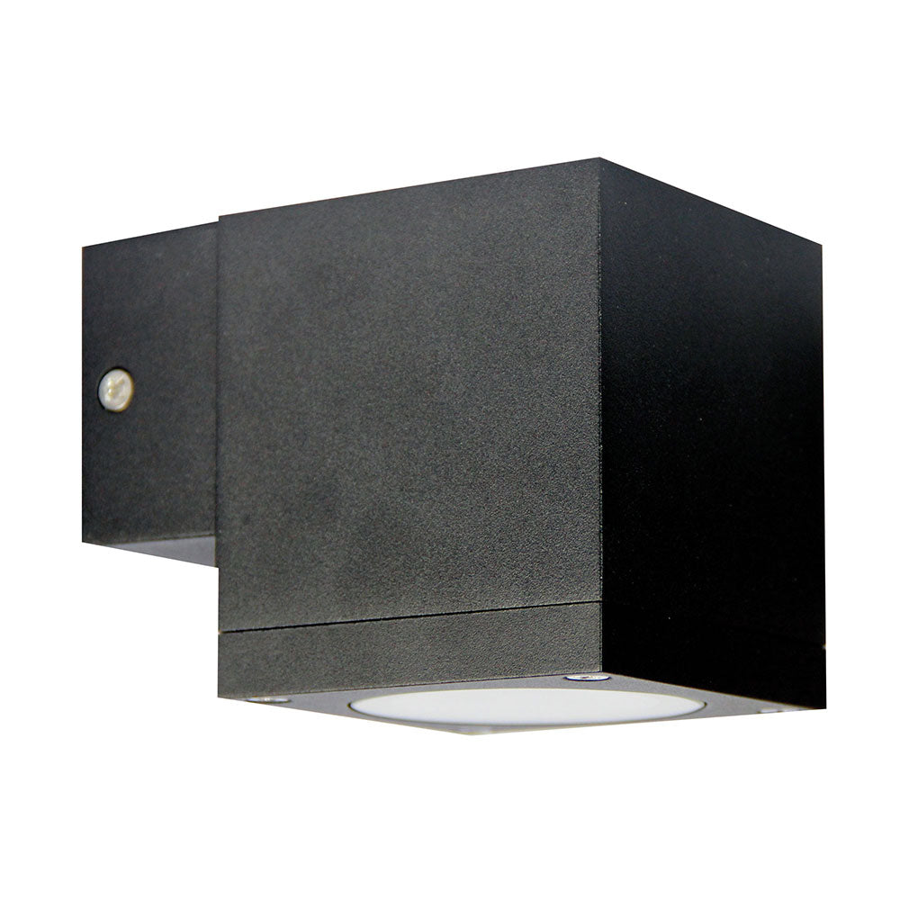 Kube 240V GU10 Fixed Wall Pillar Light Black - SG71201BK
