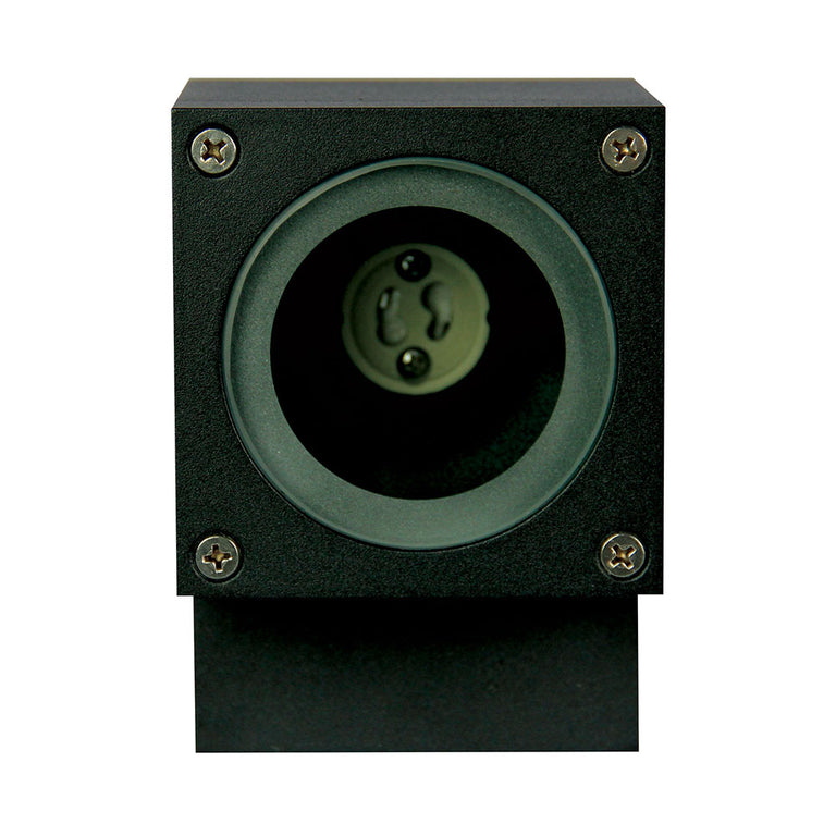 Kube 240V GU10 Fixed Wall Pillar Light Black - SG71201BK