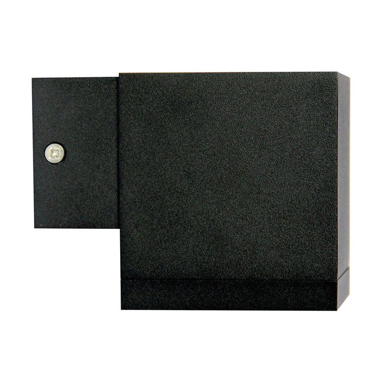 Kube 240V GU10 Fixed Wall Pillar Light Black - SG71201BK