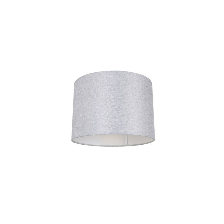 Linen 12" Drum Shade DIY Batten Fix Grey - SHADE03