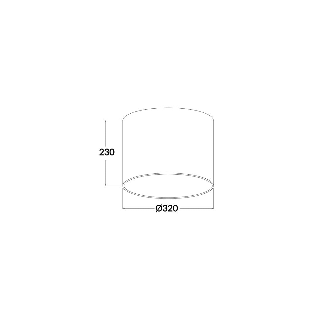 Linen 12" Drum Shade DIY Batten Fix Grey - SHADE03