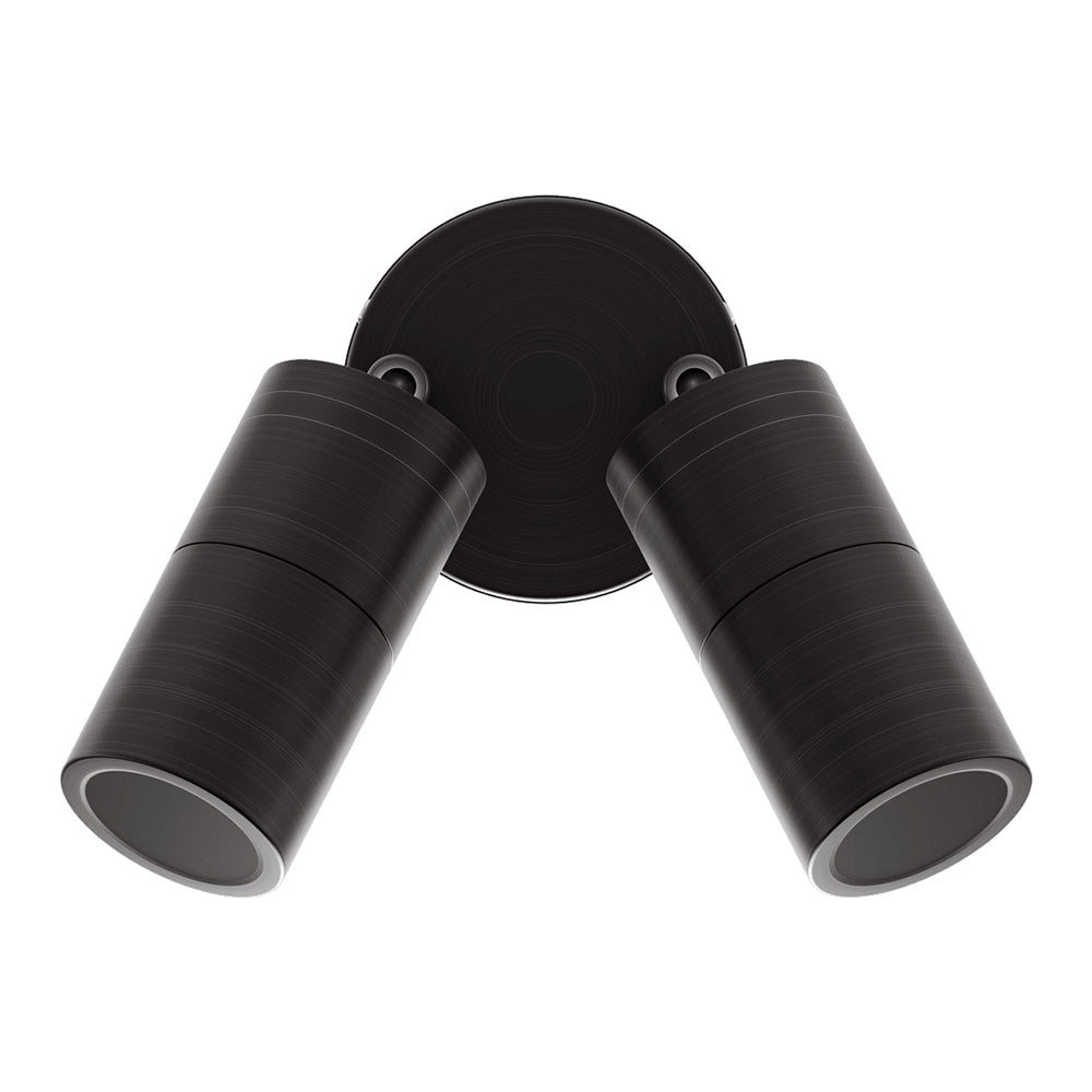 Shadow 2 x 6W LED Double Adjustable Wall Light Bronze / Tri-Colour - 49062