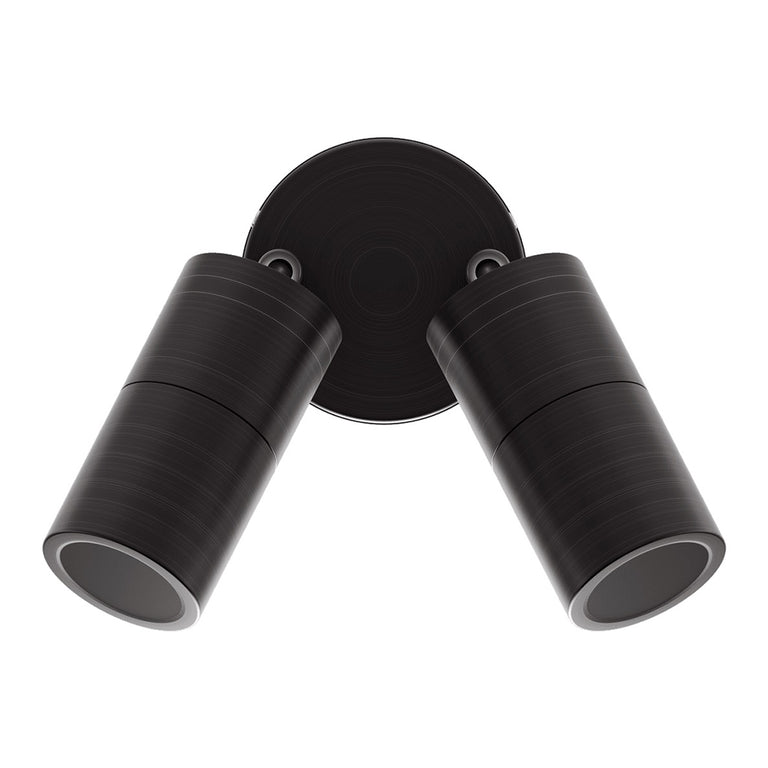 Shadow 2 x 6W LED Double Adjustable Wall Light Bronze / Tri-Colour - 49062