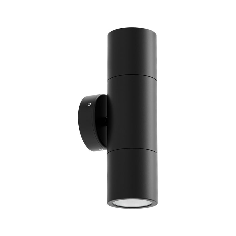 Shadow 2 x 6W CCT 12V DC MR16 LED Up / Down Wall Light Black - 10898
