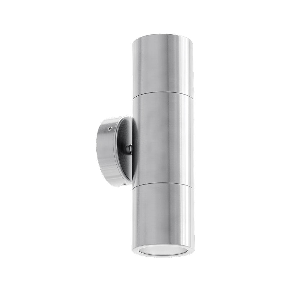 Shadow 2 x 6W CCT 12V DC MR16 LED Up / Down Wall Light Titanium Silver - 10900
