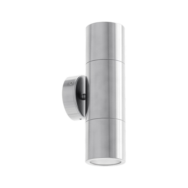 Shadow 2 x 6W CCT 12V DC MR16 LED Up / Down Wall Light Titanium Silver - 10900
