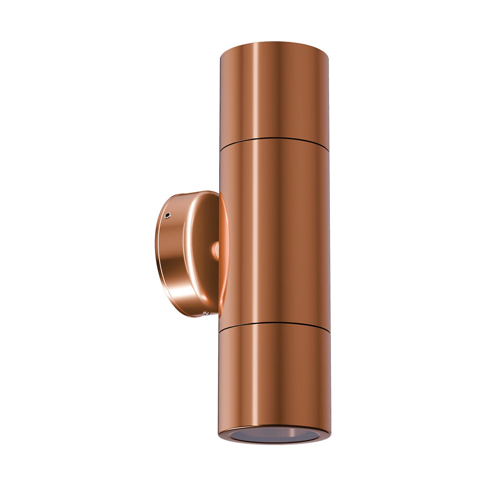 Shadow 2 x 6W LED Up / Down Wall Pillar Light Copper / Tri-Colour - 49029