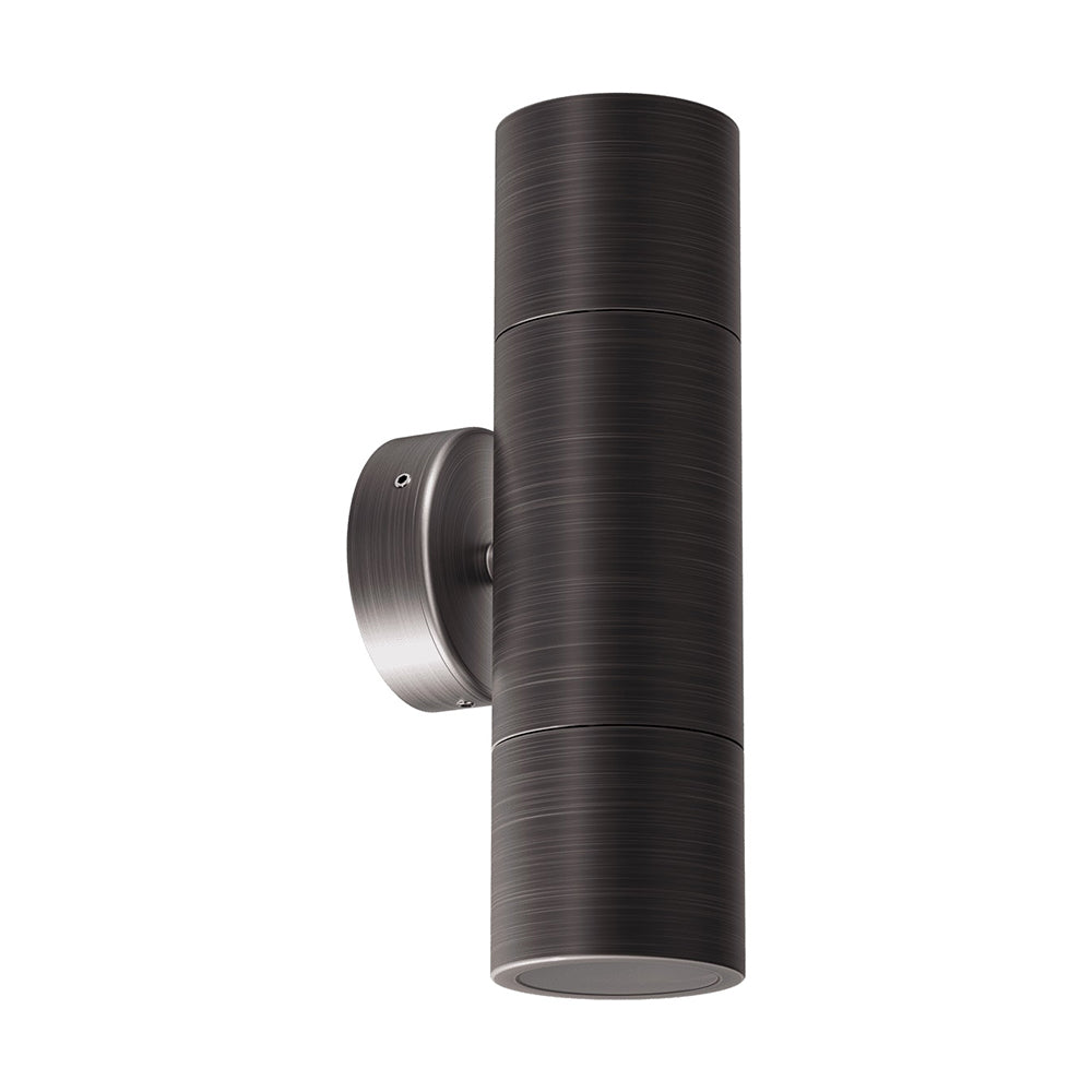 Shadow 2 x 6W LED Up / Down Wall Pillar Light Bronze / Tri-Colour - 49032