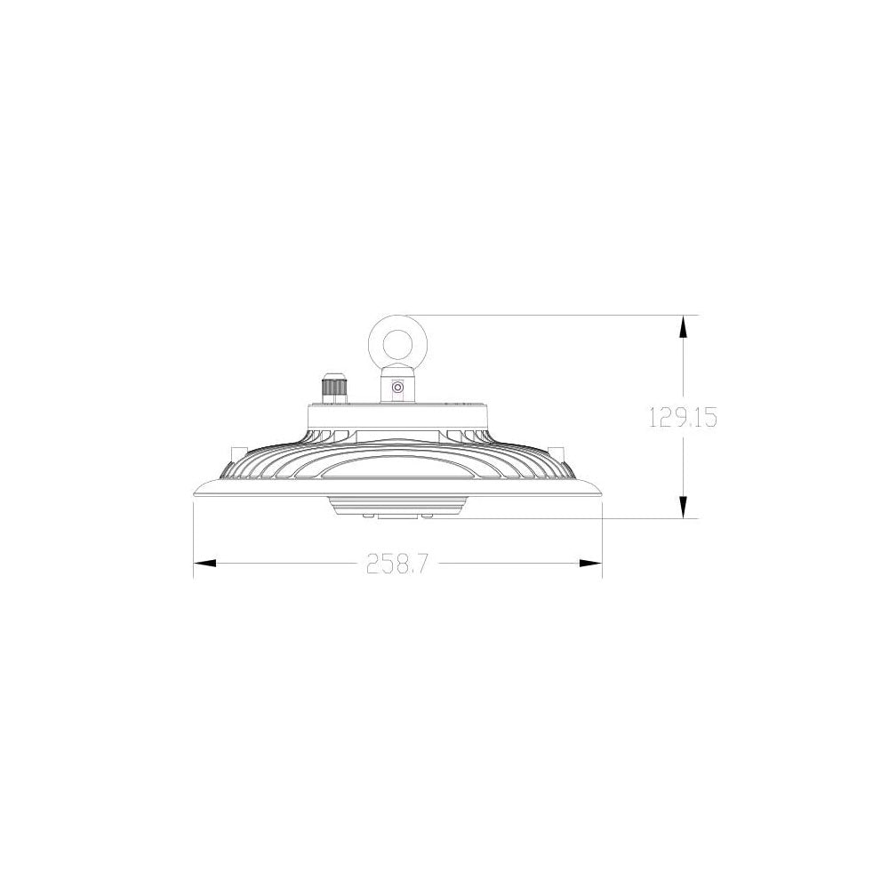 UFO III 100W LED Dimmable High Bay Black / Daylight - SHB27S100NDL