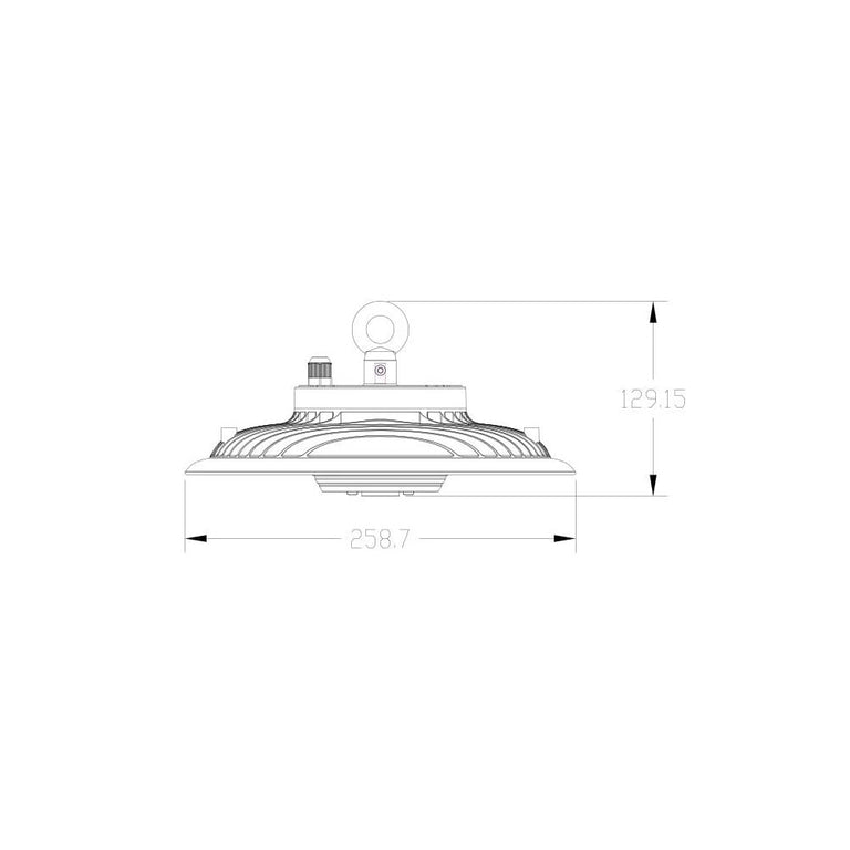 UFO III 100W LED Dimmable High Bay Black / Daylight - SHB27S100NDL