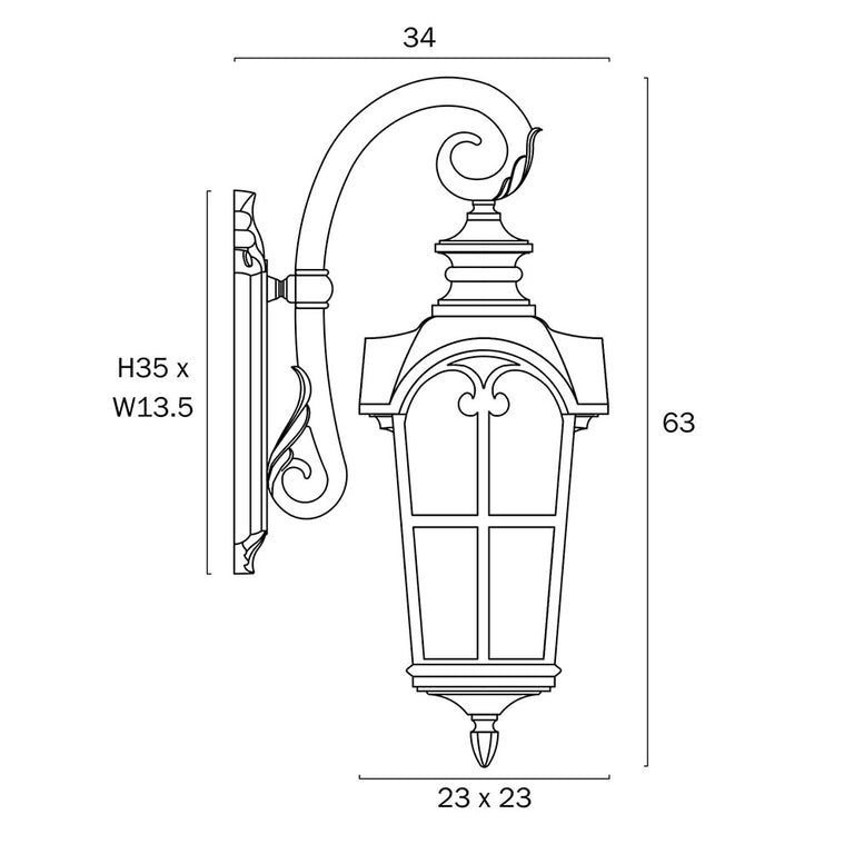 Shelton Outdoor Wall Light Black - SHELTON EX-BK