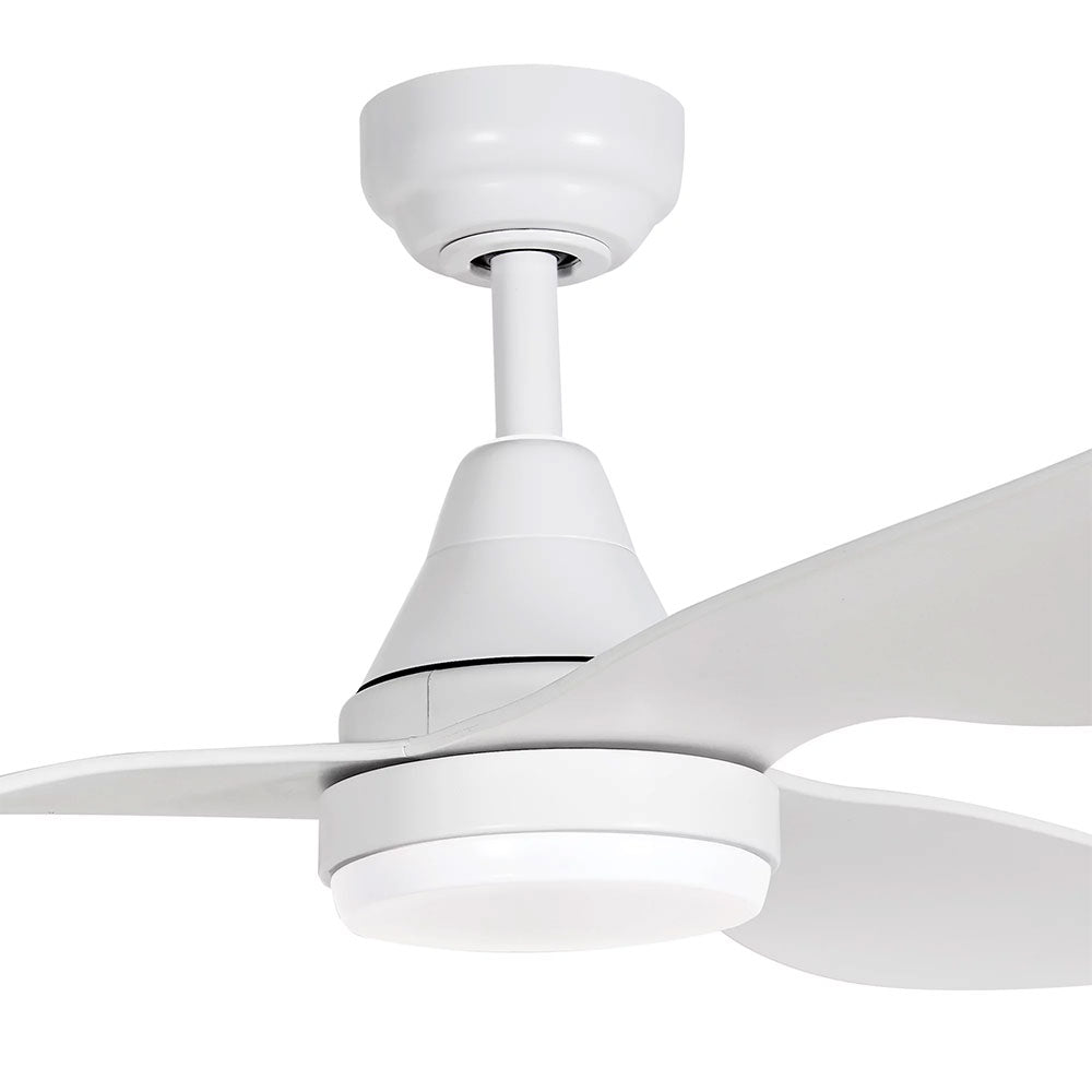 Simplicity 52" DC Ceiling Fan With 18W Dimmable LED Matt White / Tri-Colour -  SIM52MWLED