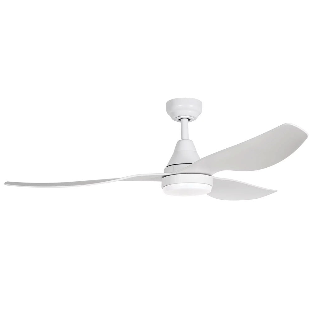 Simplicity 52" DC Ceiling Fan With 18W Dimmable LED Matt White / Tri-Colour -  SIM52MWLED