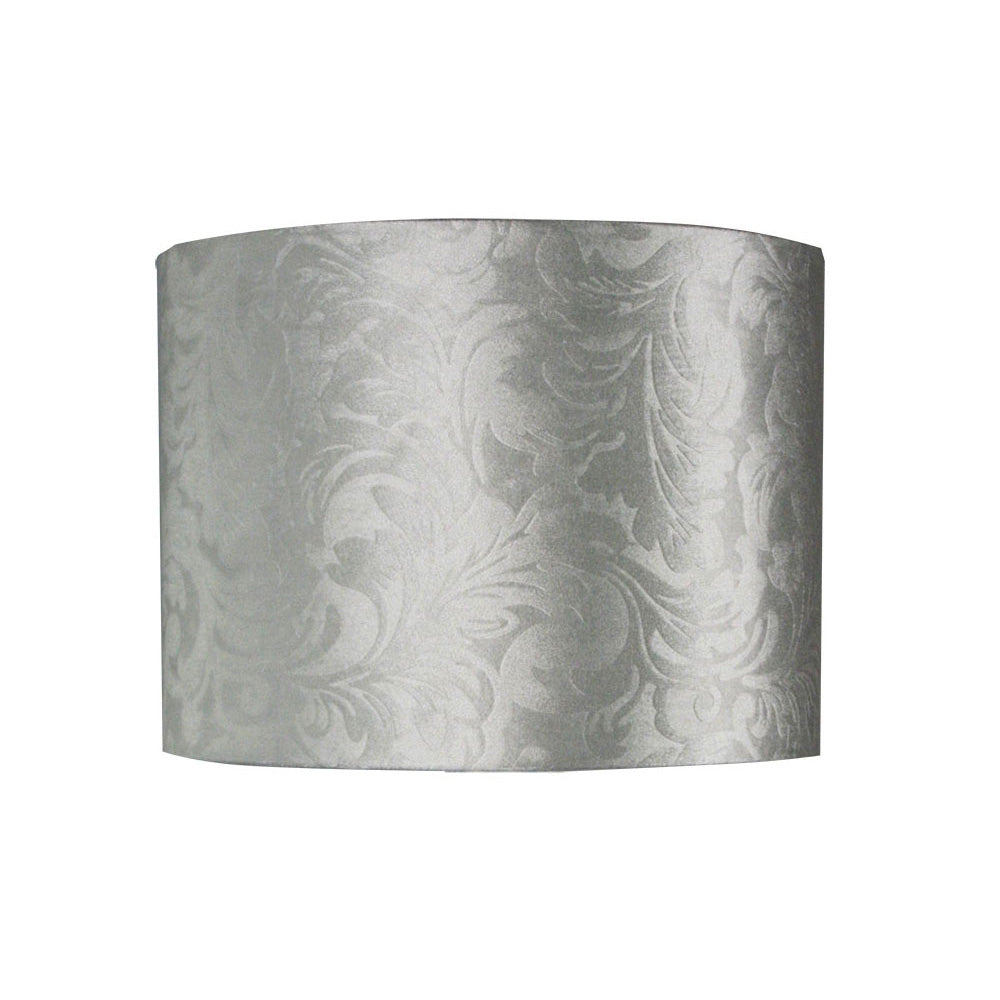 Velvet 460mm Jacquard Drum Shade Off White - OL91753