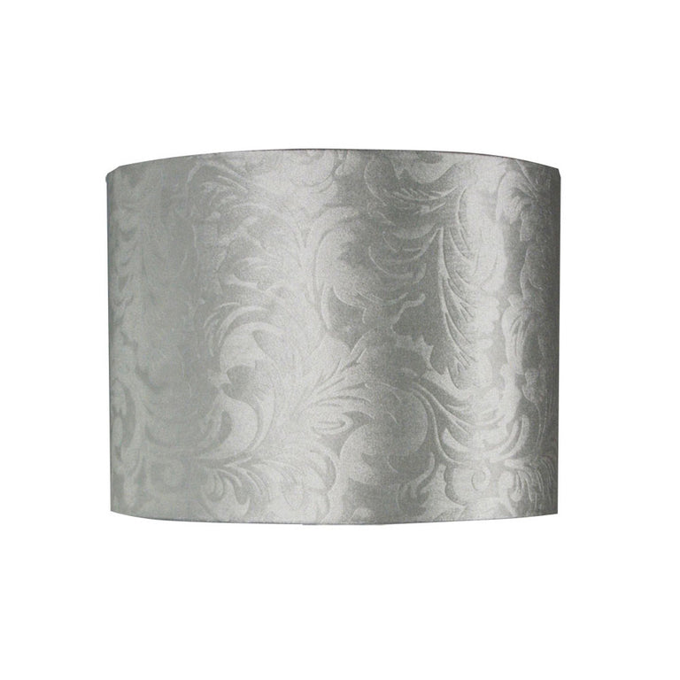 Velvet 460mm Jacquard Drum Shade Off White - OL91753