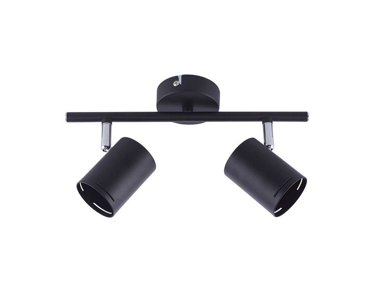 Baril 2 Light GU10 Adjustable Spotlight Black - OL58611/2BK