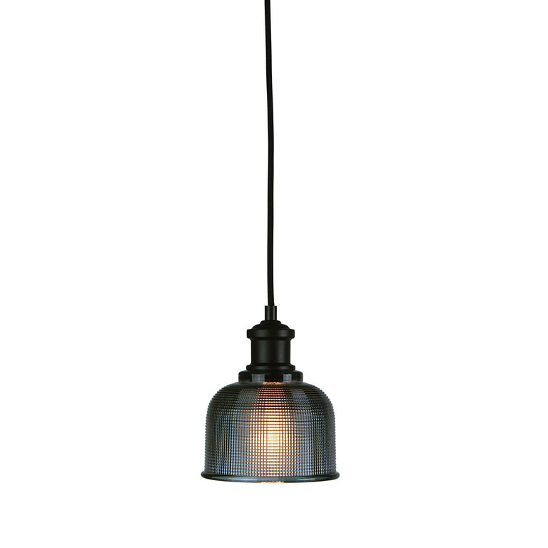 Maison.15 Retro 1 Light Halophane Blue Glass Pendant
