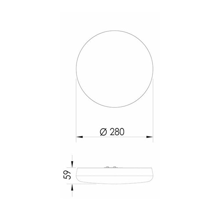Junee 17W / 24W LED Oyster With Corridor Function White / Tri-Colour - SL2116/30TC/DP/C