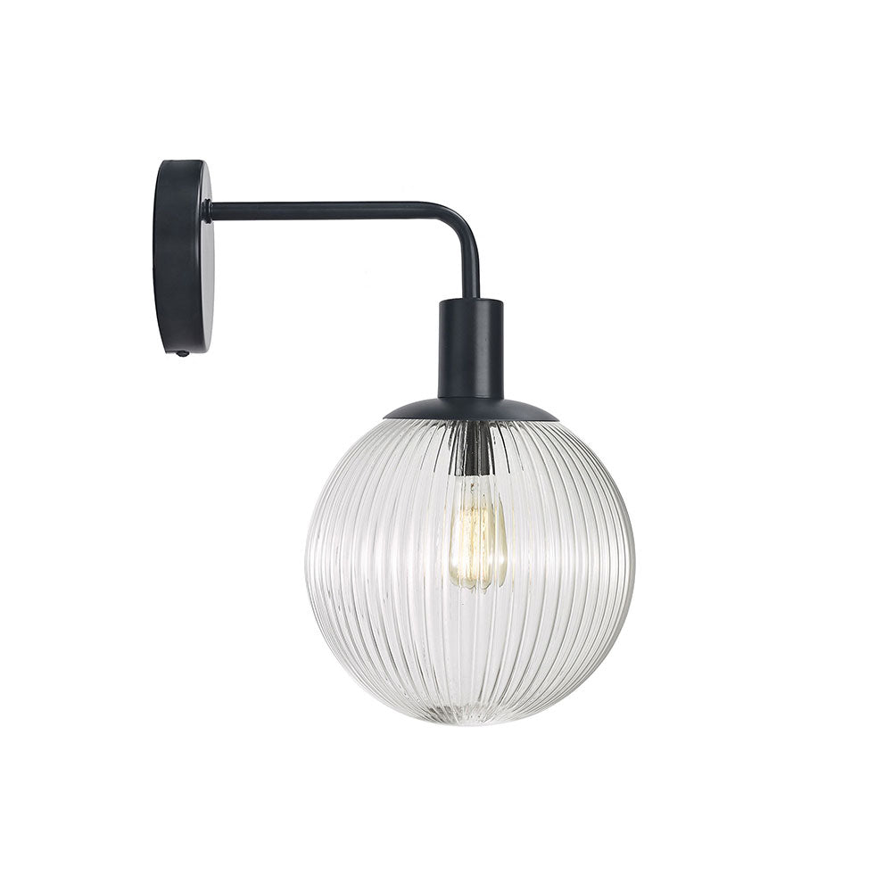 Legarno Wall Light Black With Clear Glass - SL63731CL
