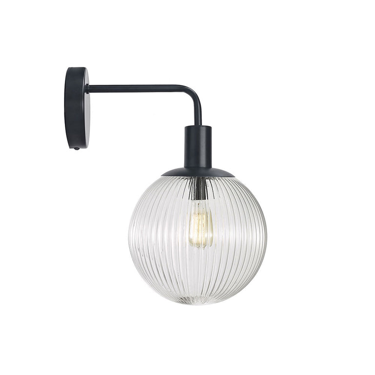 Legarno Wall Light Black With Clear Glass - SL63731CL