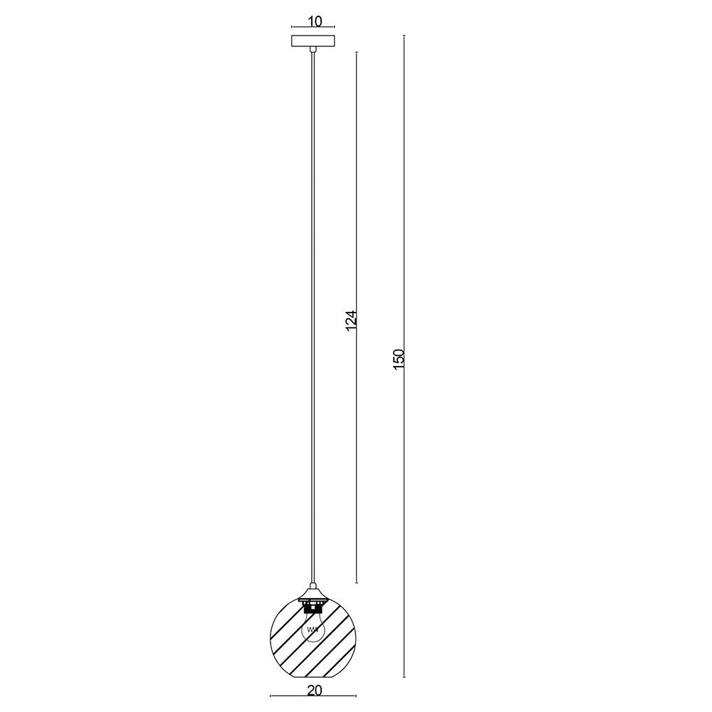 Twist.20 1 Light Pendant Brushed Brass - SL63871CL